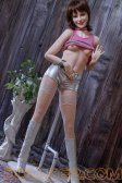 Monika 160cm 5.25ft Realistic A-Cup Breast TPE Sex Doll Lifelike Velvety-Smooth and Soft Skin Love Doll